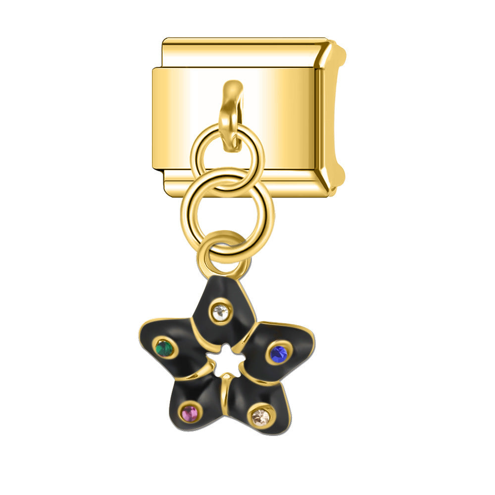 Wholesale Italian Charm Bracelet 9mm DIY Splicing Cute Creative Stainless Steel Composable Bracelet