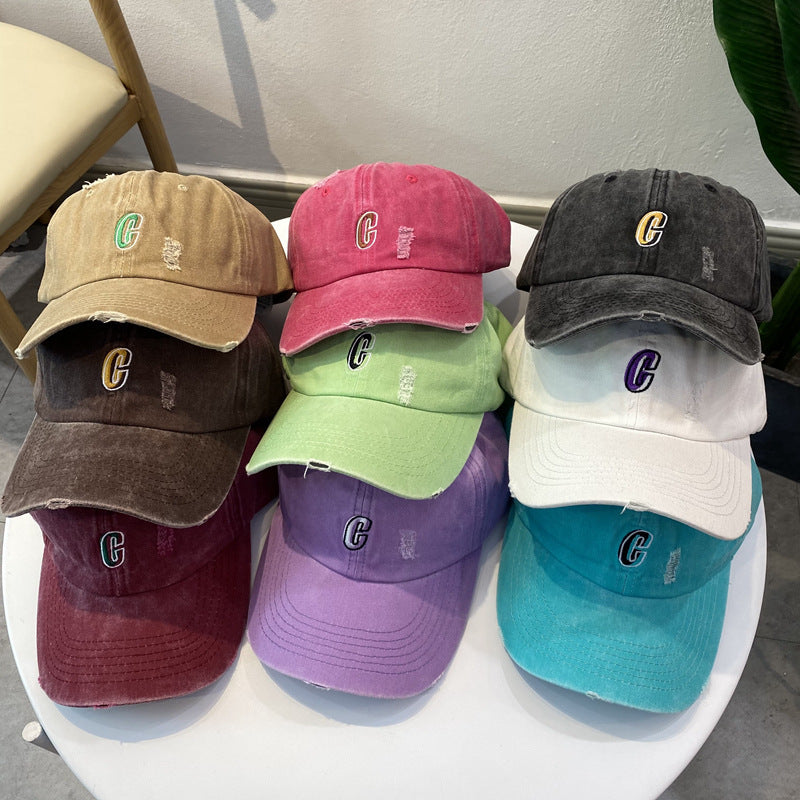 Wholesale Letter Baseball Cap Washed Dopamine Cap Hat ACC-HT-RunXie003
