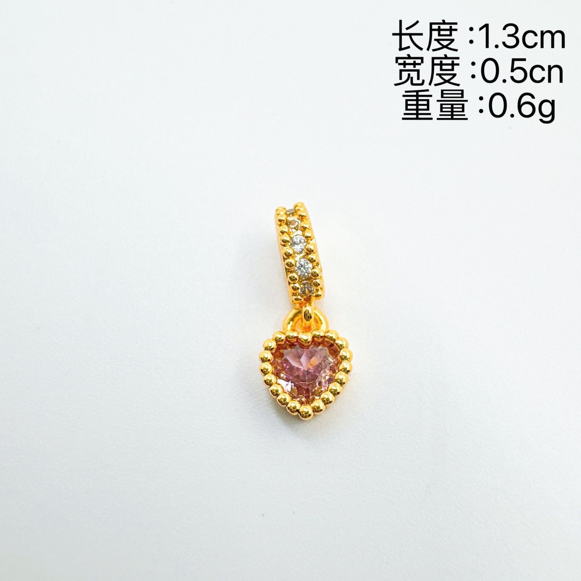Wholesale Gold Plated Heart Cubic Zirconia Pendant Necklace Women Gift Jewelry Accessory