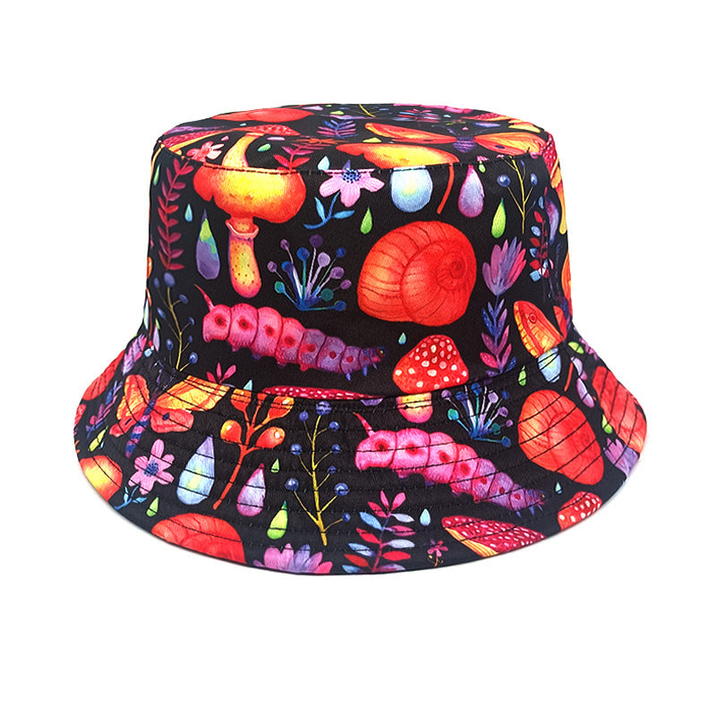 Wholesale Colorful Mushroom Pattern Bucket Hat ACC-HT-ShunMa003