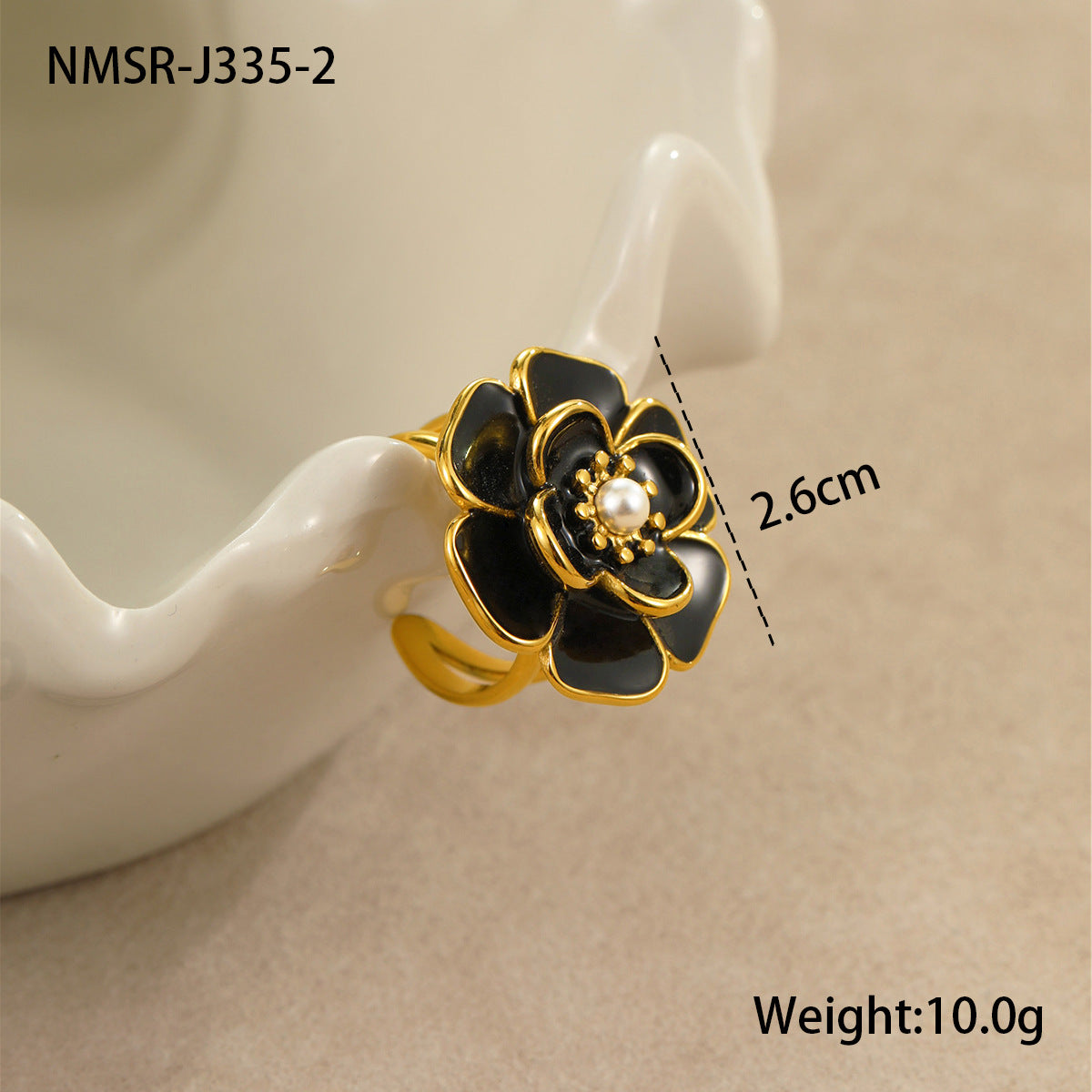 Wholesale  camellia oil drop flower necklace stainless steel ring earrings