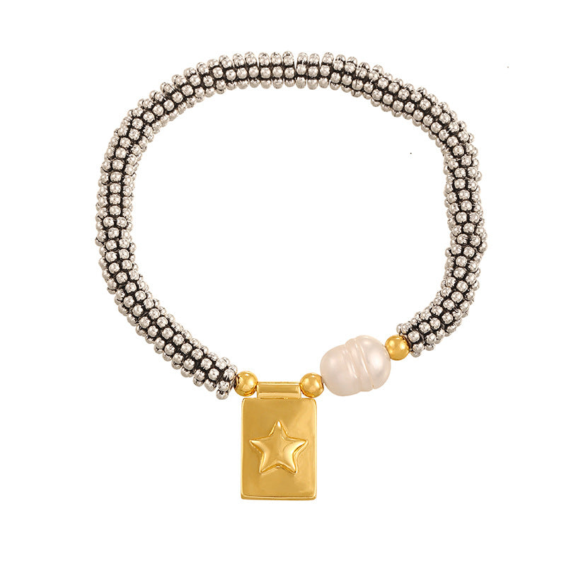 Wholesale Copper Freshwater Pearl Moon Heart Sun Bracelet