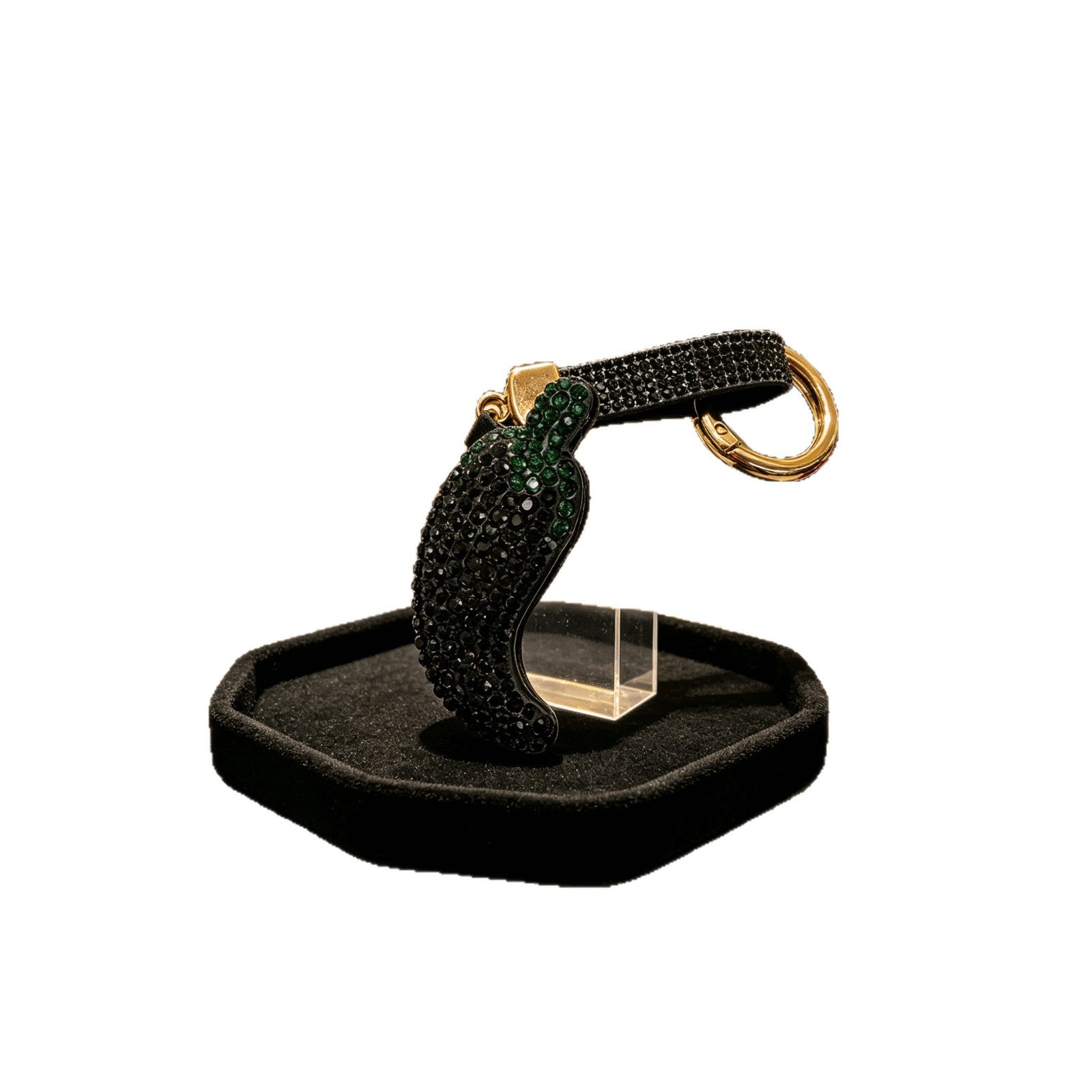 Wholesale Rhinestone Chili Pepper Keychain Fashion Accessory Bag Charm Gift