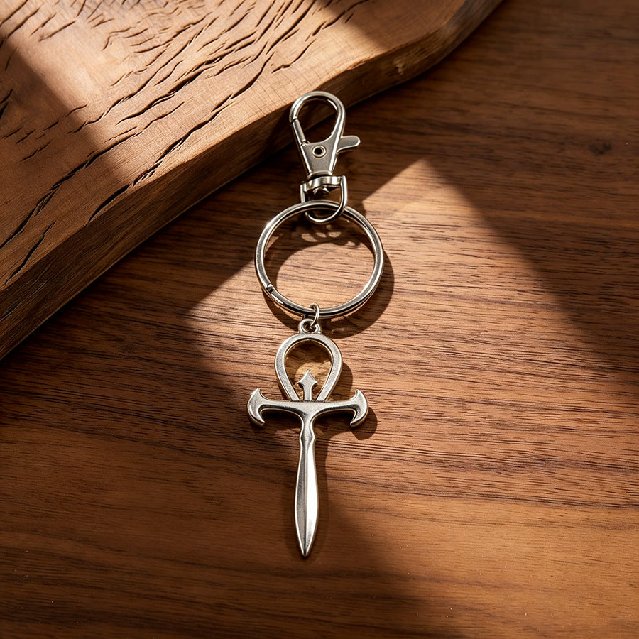 Wholesale Zinc Alloy Retro Keychain Pendant Fishbone Star Design Creative Key Ring Gift For