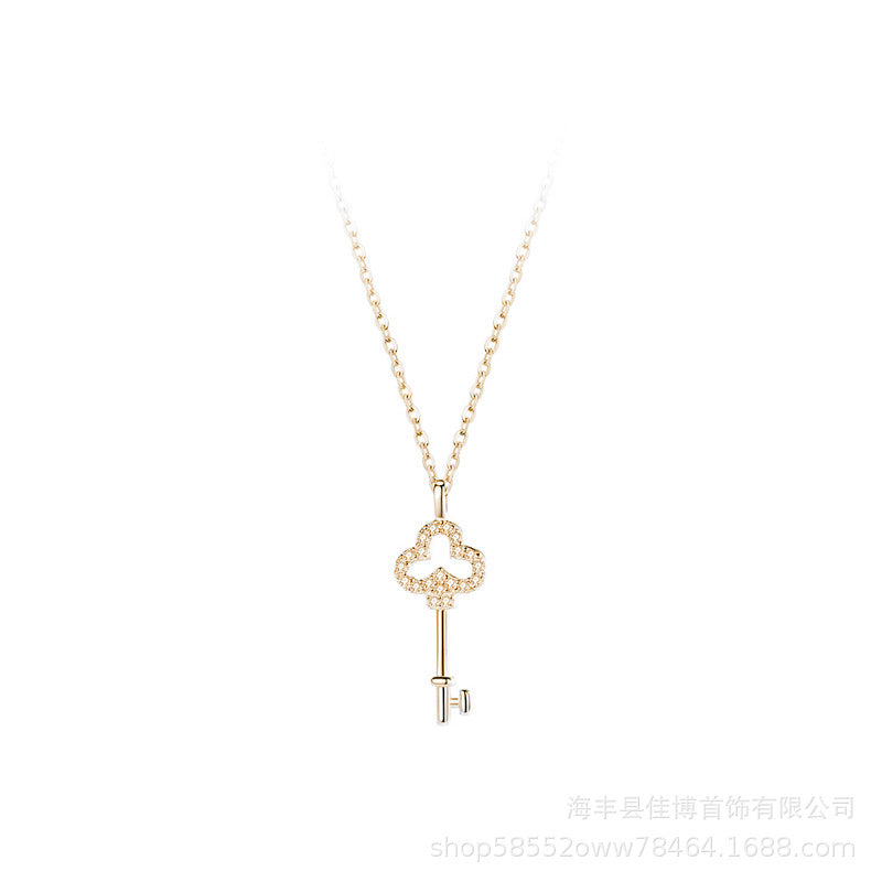 Wholesale s925 sterling silver key necklace