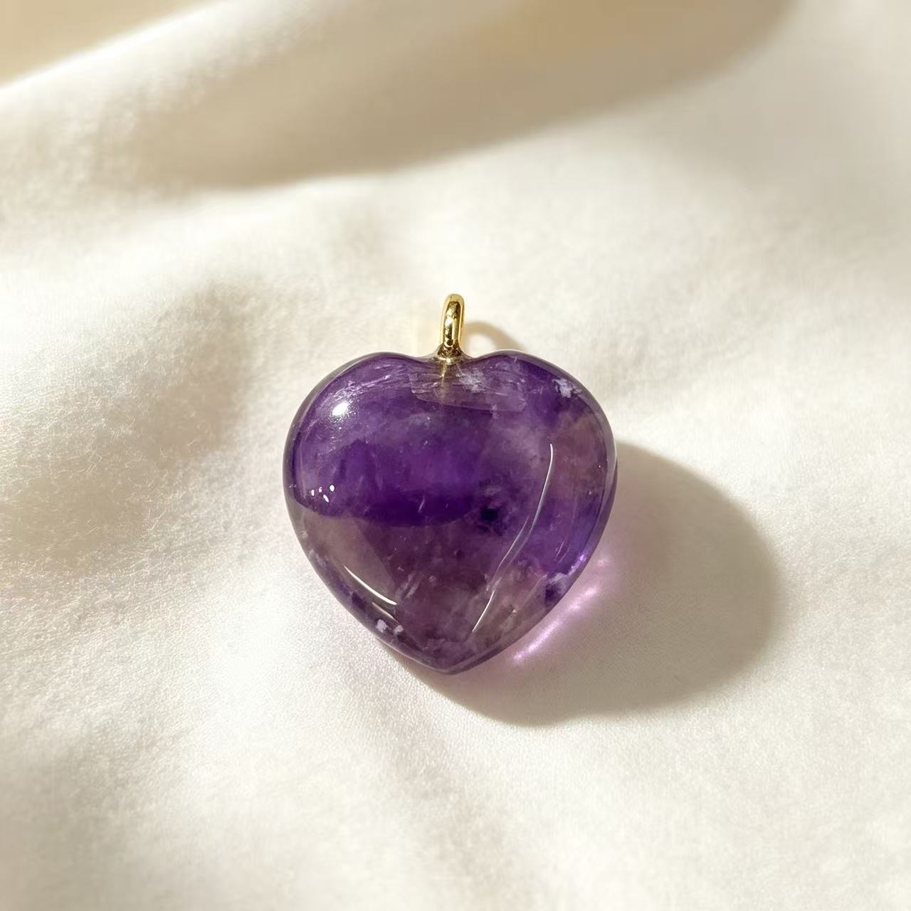 Wholesale Heart Shaped Crystal Pendant DIY Necklace Charm Fashion Jewelry Accessory Gift For Boutique Resale