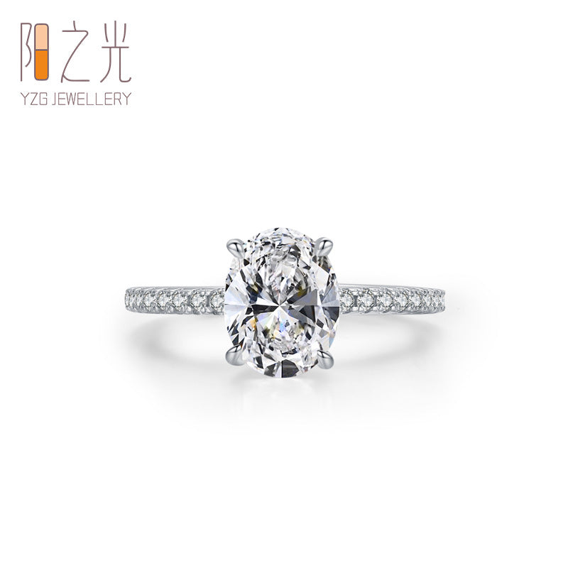 Wholesale s925 sterling silver oval proposal ring