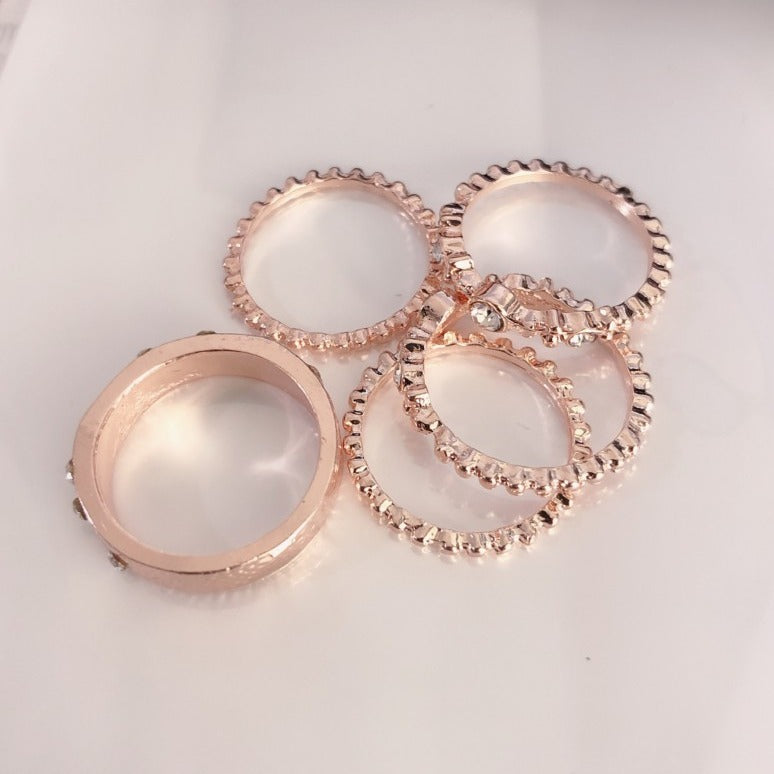 Wholesale Alloy geometric retro ring