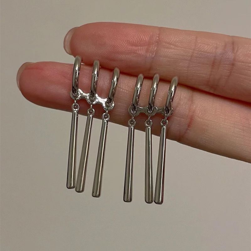 Wholesale copper single ear hole one ear three hoop earrings