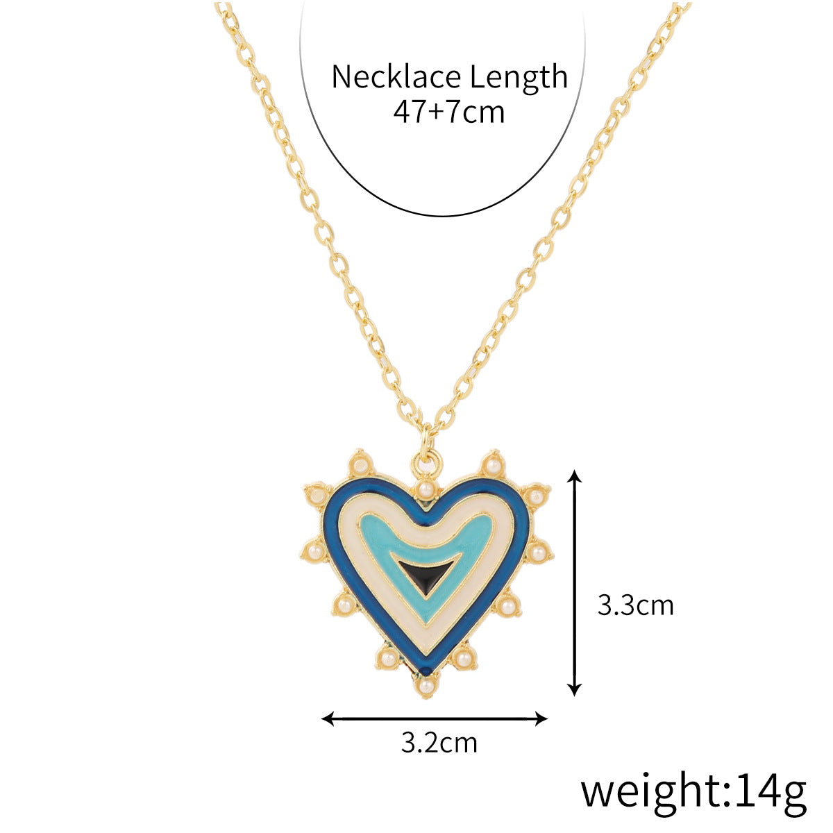 Wholesale Alloy Rainbow Love Necklace ACC-NE-ManYi013