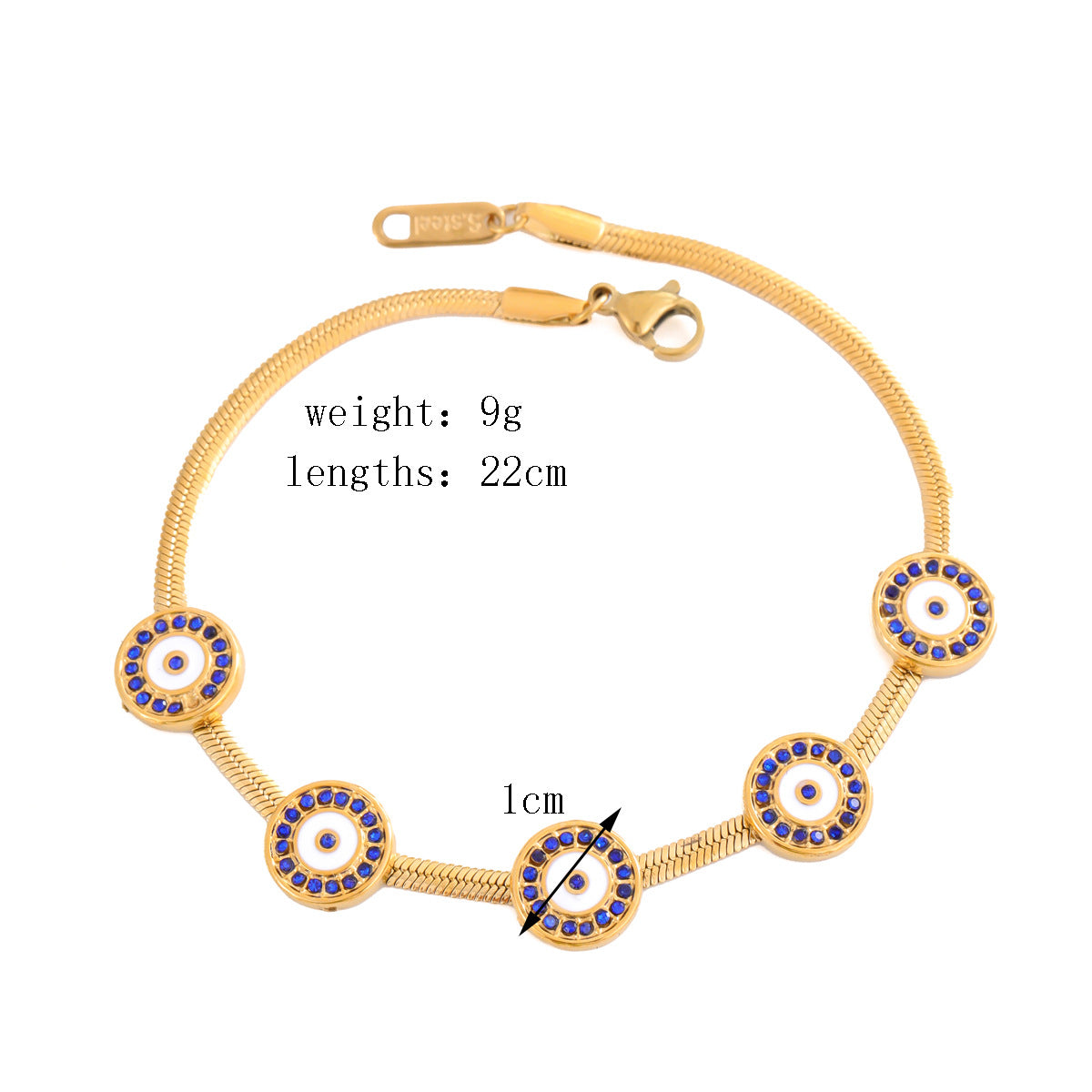 Wholesale stainless steel  East devil's eye series bracelet