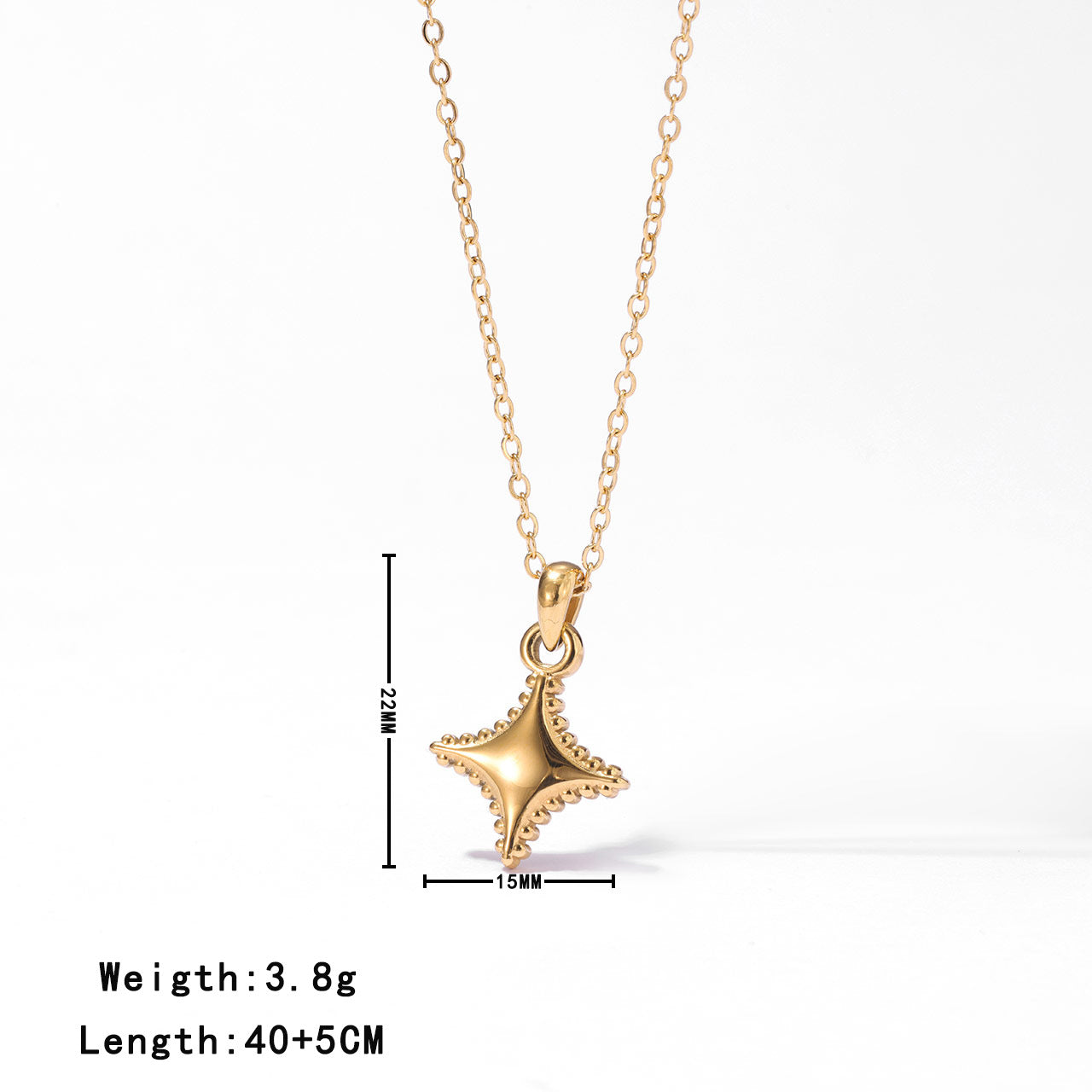 Wholesale Star Titanium Steel O-Ring Necklace