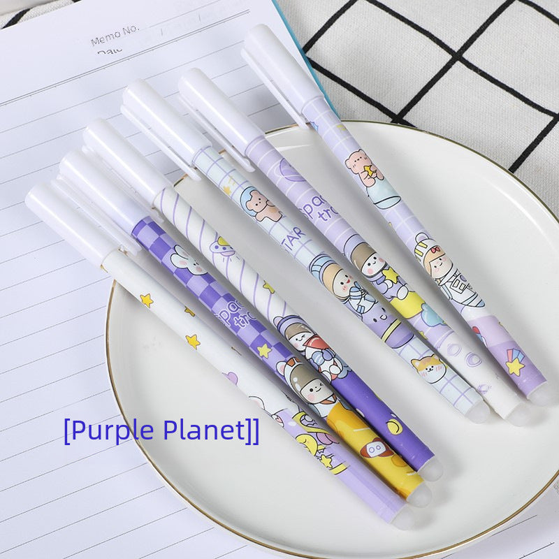 Wholesale Student Erasable Pen 0.5mm Tip Crystal Blue Ballpoint Pen