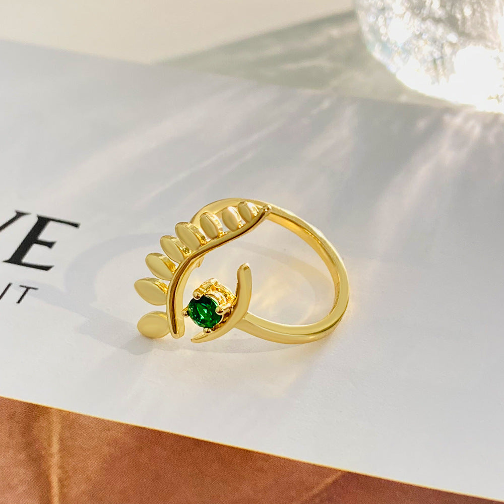 Wholesale creative retro devil' s eye opening ring