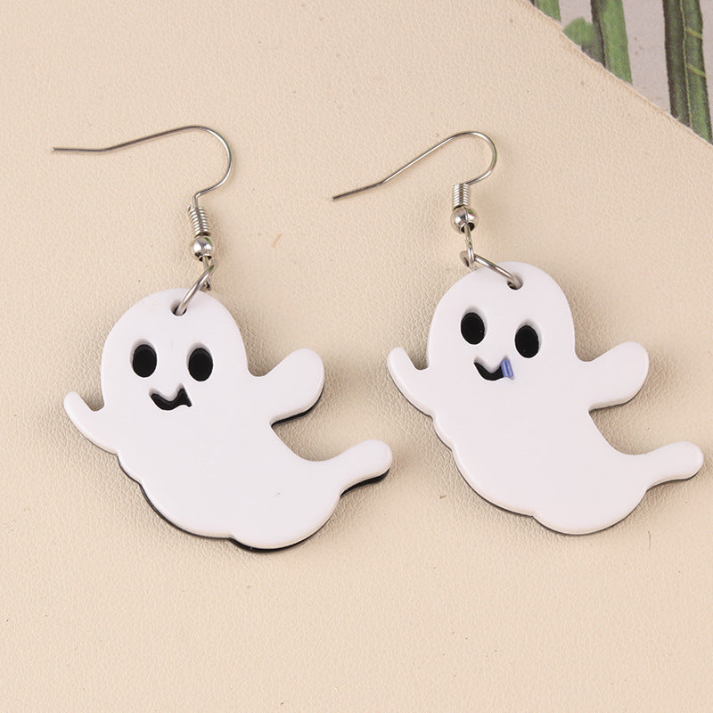 Wholesale  Halloween Earrings Horror Spider Ghost Acrylic Earrings