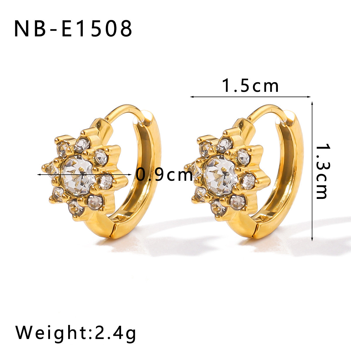 Wholesale  Stainless Steel Earrings 18K Gold Earrings Set