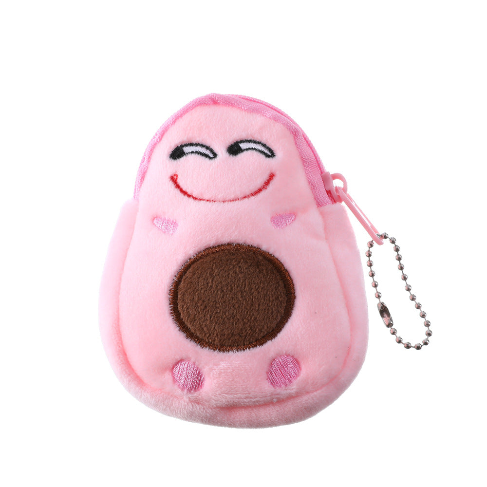 Wholesale Avocado Small Cartoon Coin Purse Children Cute Plush Schoolbag Pendant Wallet ACC-WT-SuManshu003