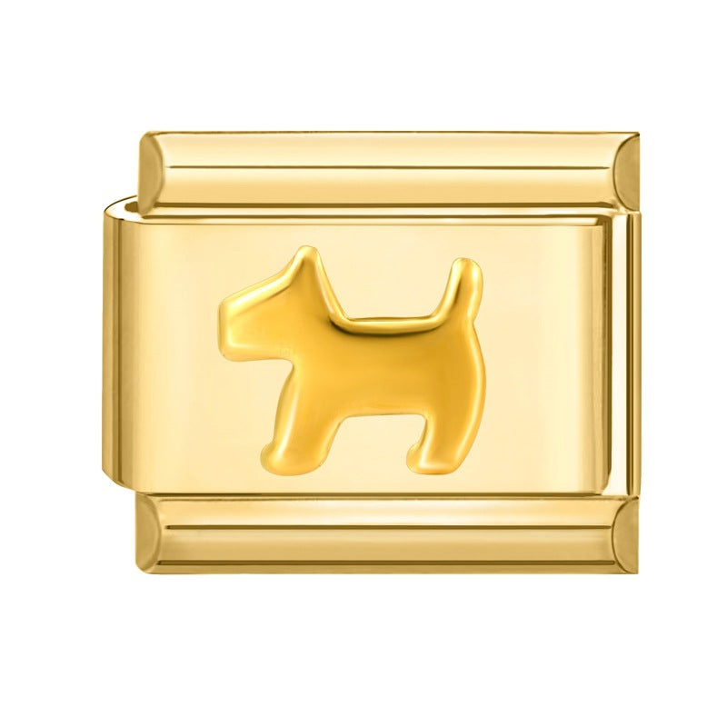 Wholesale Italian Charm Bracelet 9mm DIY Creative Gold Base Stainless Steel Composable Bracelet