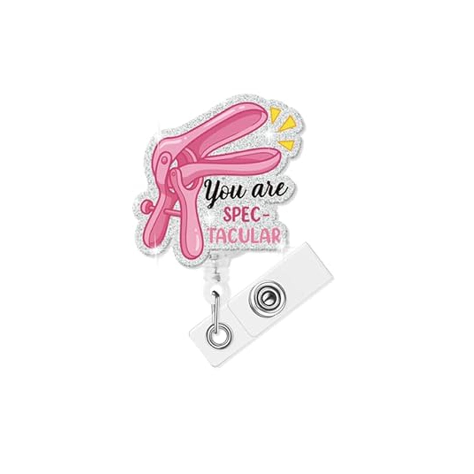 Wholesale Acrylic Retractable Badge Reel Baby Pattern for Nurse ID Card Holder Cute Gift