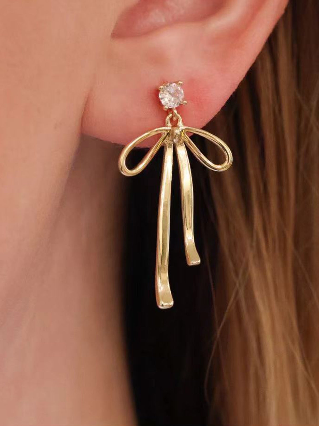 Wholesale Bow Earrings  Cute Bow Pendant Earrings