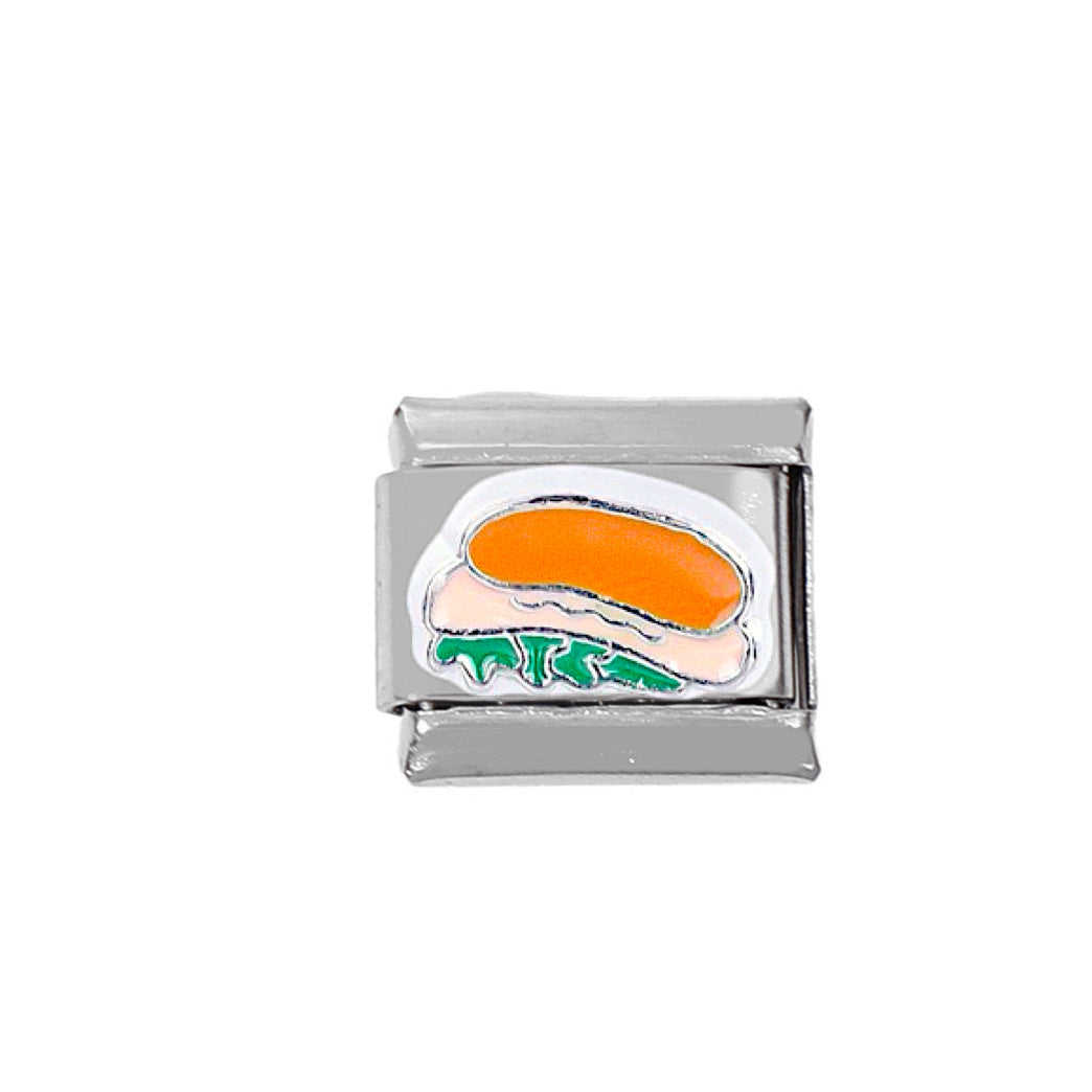 Wholesale 5pcs Italian Charm Bracelet Charm Module Stainless Steel Burger Coffee Bracelet 9mm DIY Pattern Free Stitching Detachable Composable Bracelet ACC-BT-DaLiang006