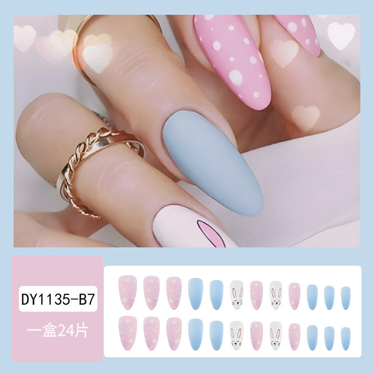 Wholesale 24 Pieces/box Easter Nails Kits Nail Stickers ACC-NS-QXJ005