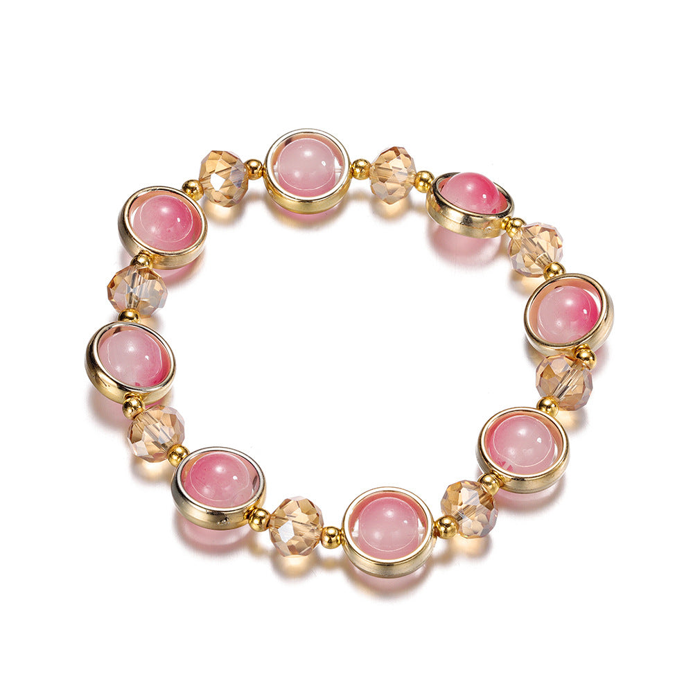 Wholesale Children S Blue And White Gradient Glass Bracelet Fashion Accessory For Everyday Wear