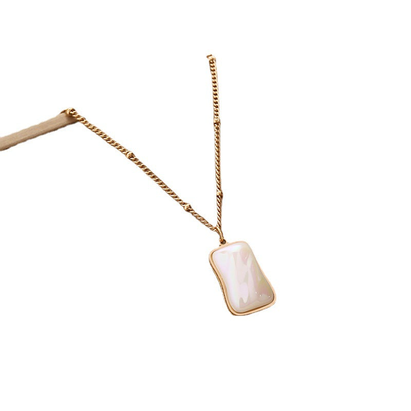 Wholesale  Pearl Titanium Steel Necklace
