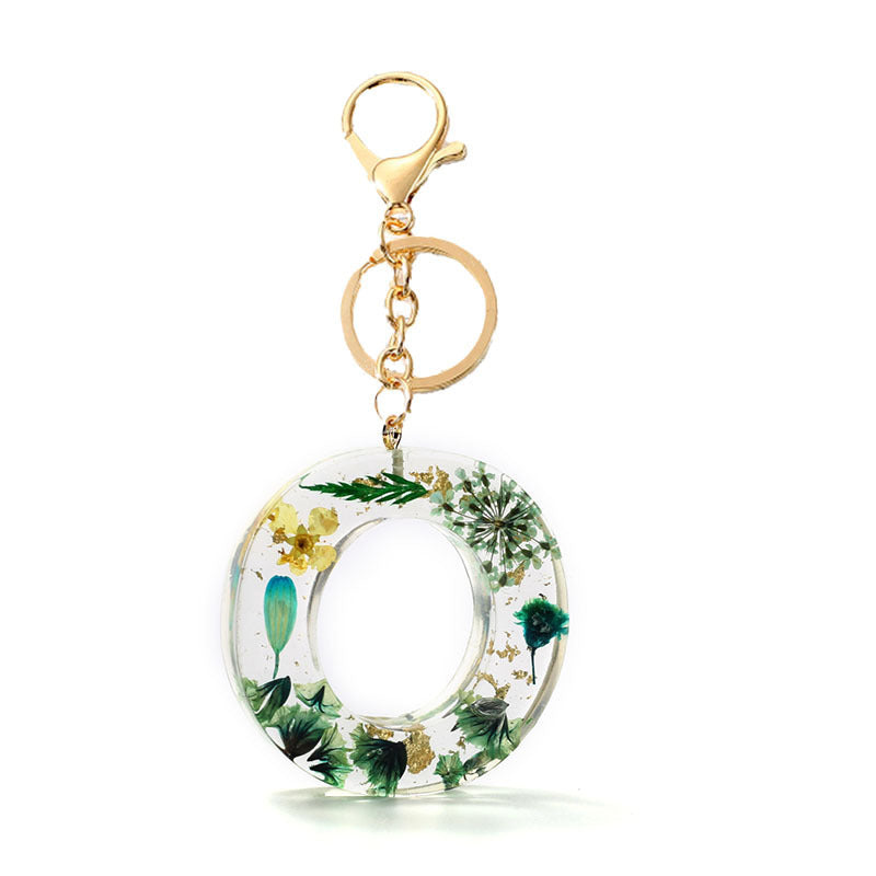 Wholesale Resin English letter keychain