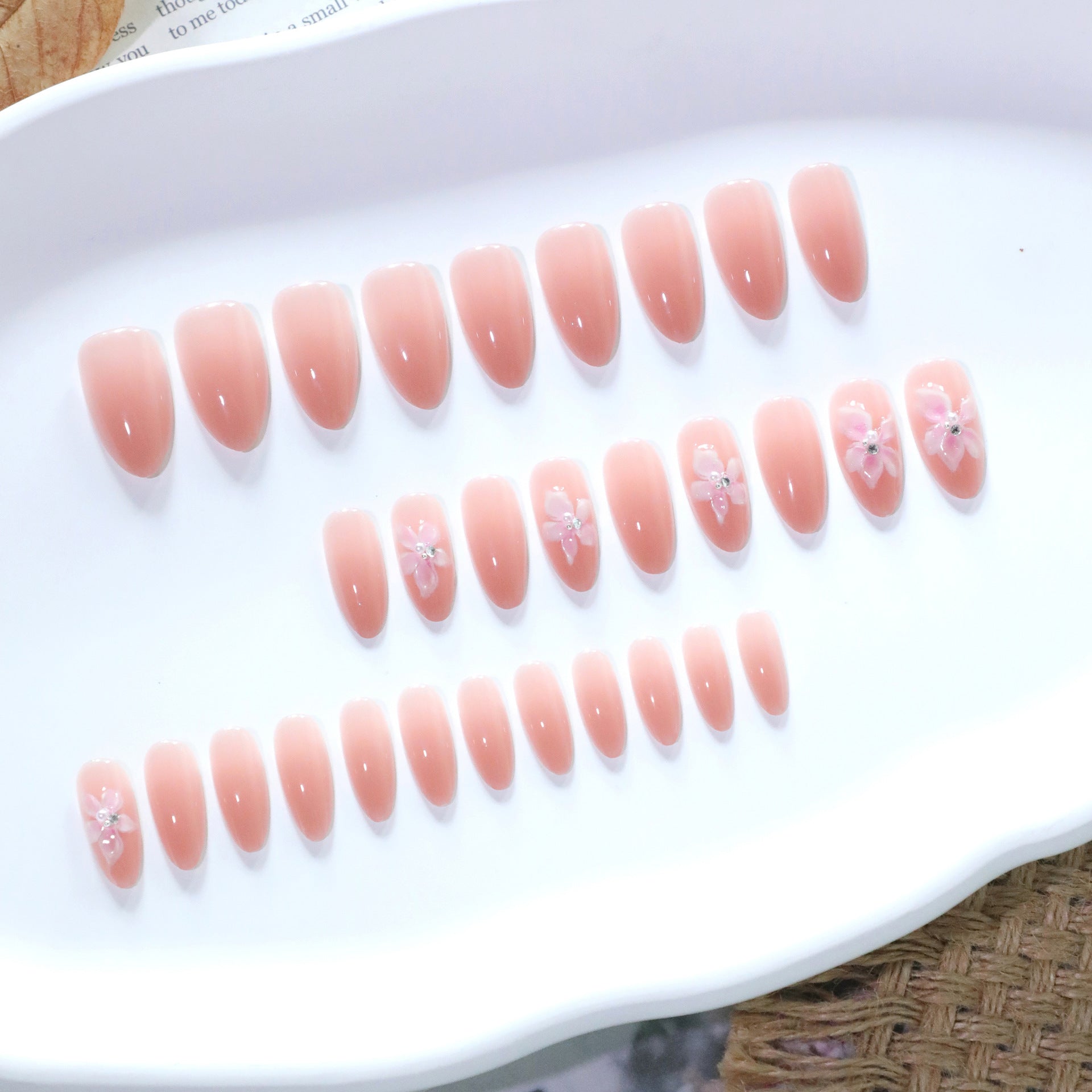 Wholesale 24 Pieces/box 3D Flower Nails Kits Nail Stickers