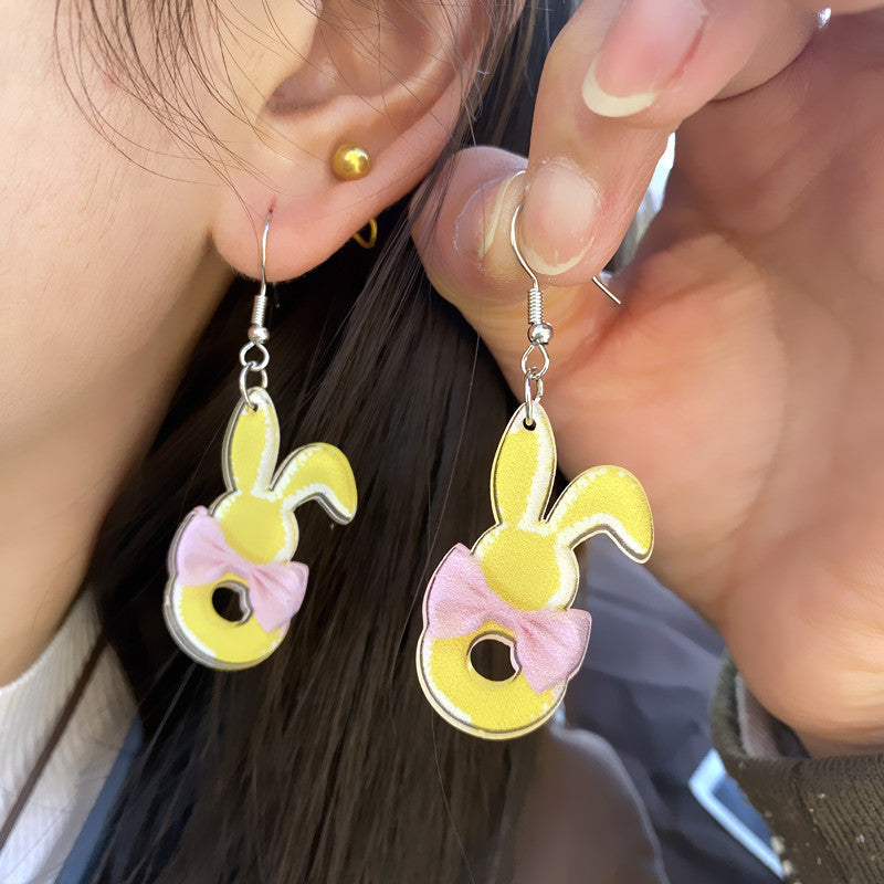Wholesale Acrylic Easter Egg Flower Earrings