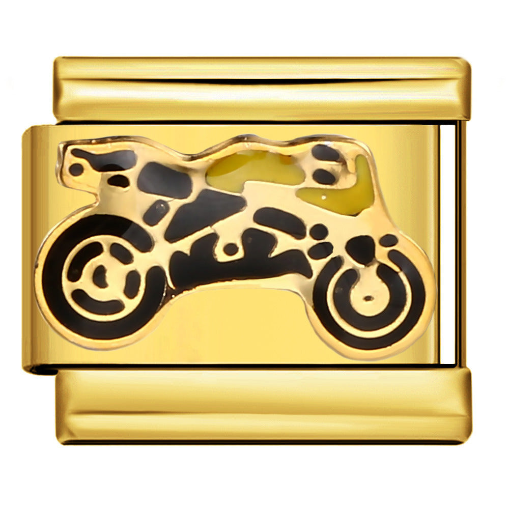 Wholesale  Italian module welding oil dripping titanium steel  DIY Bracelet