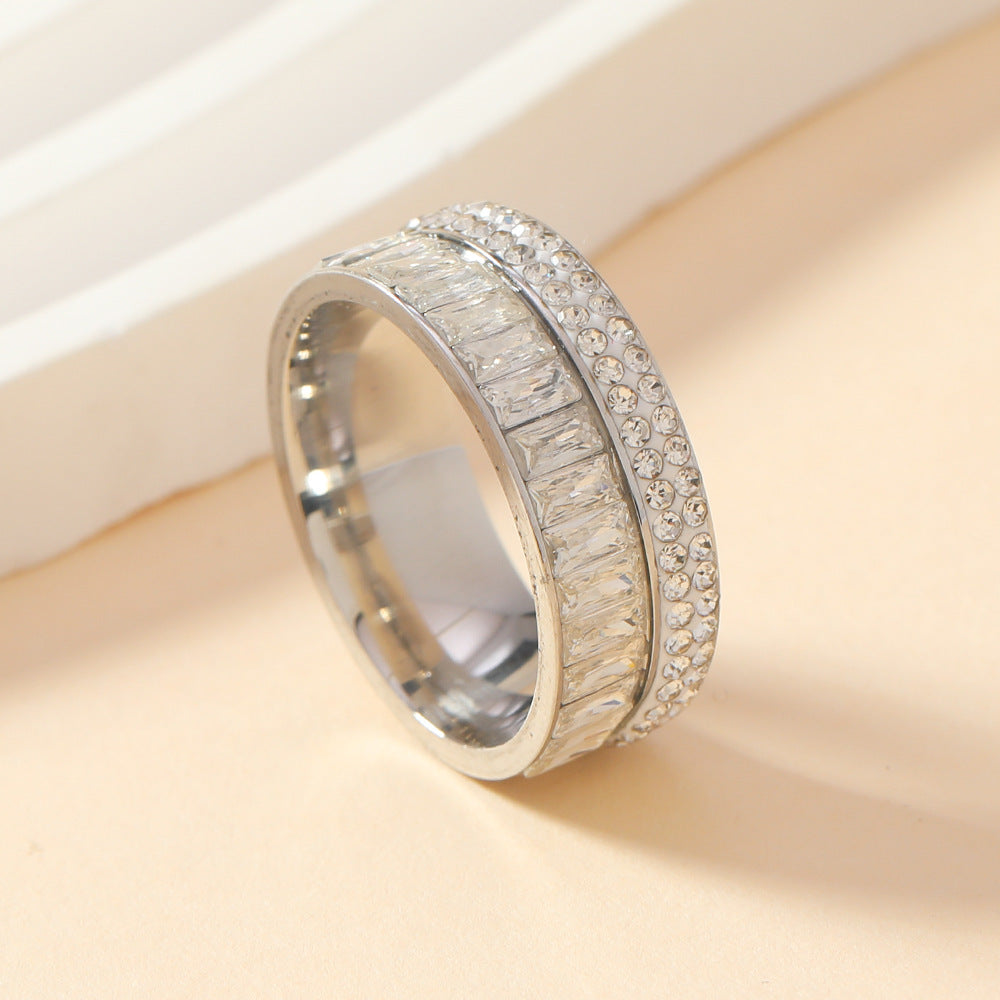 Wholesale Stainless Steel Rings with Diamond and Zircon Rings ACC-RS-WangG010