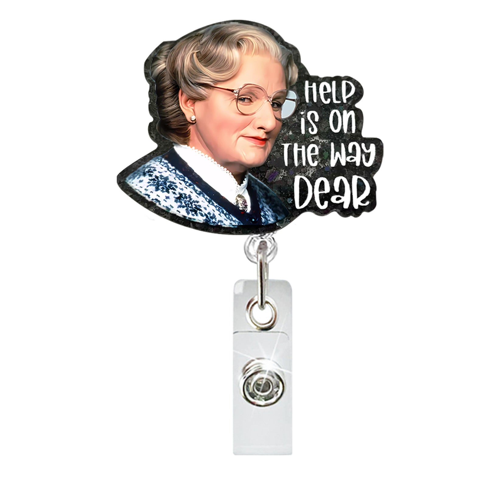 Wholesale Acrylic Letter Medical Retractable Badge Scroll Keychain ACC-KC-QiDing006