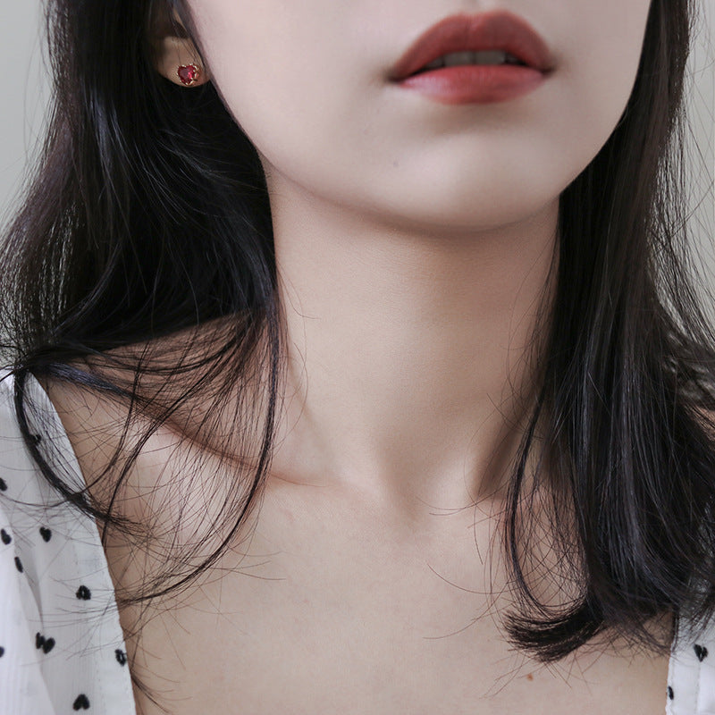 Wholesale Light Luxury  Love Zircon Earrings