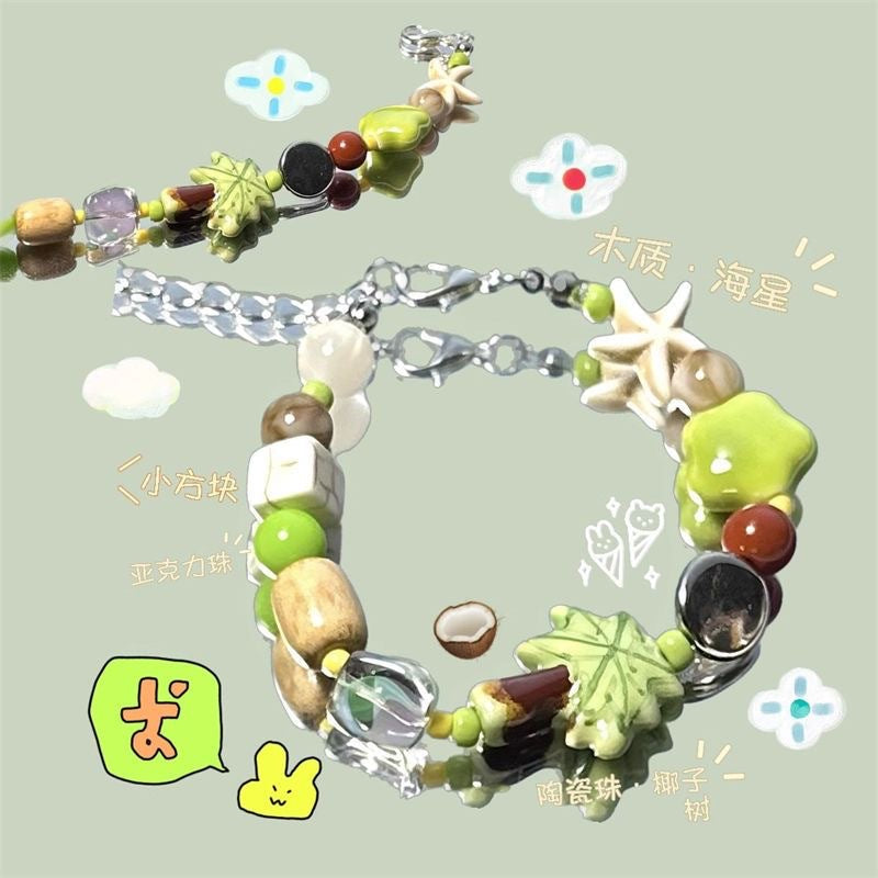 Wholesale Children's Cute Apple Star Beaded Bracelet