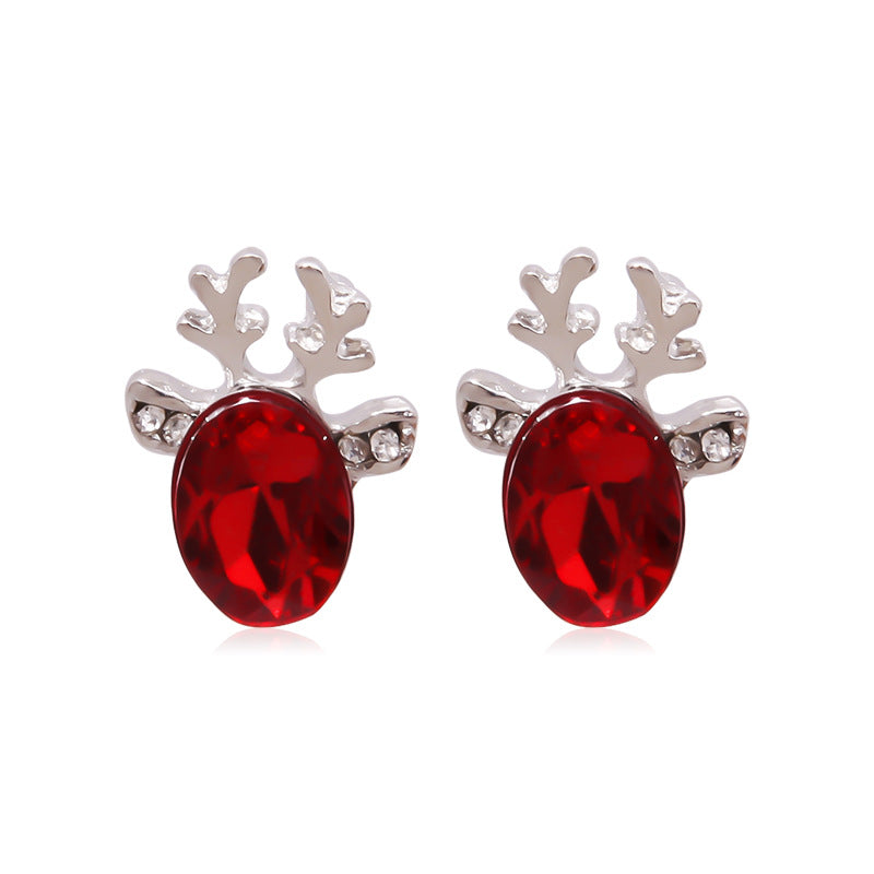 Wholesale Christmas Alloy Oil Drop Christmas Tree Snowflake Earrings ACC-ES-Bingl005