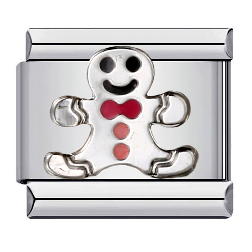 Wholesale Italian Charm Bracelet 9mm DIY Splicing Removable Christmas Party Stainless Steel Composable Bracelet