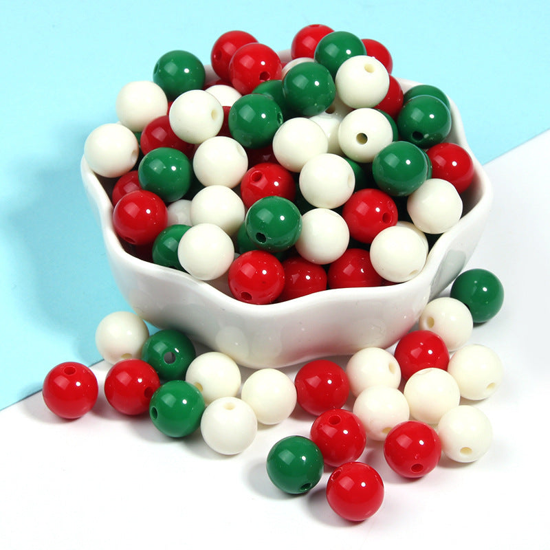 Wholesale 100 Pcs/pack 6-16mm Valentine's Day Candy Colored Acrylic Beads ACC-BDS-YiSheng001