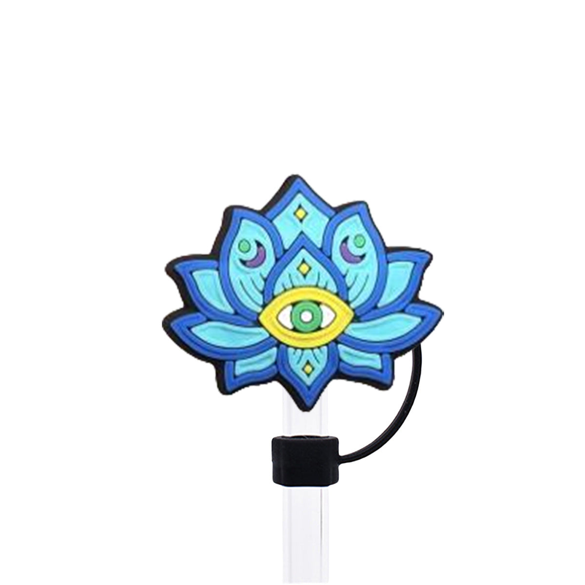 Wholesale 50pcs 10mm Straw Cover Devil Eye Silicone Straw Caps for Cup Decoration Straw Tube Cap ACC-SCR-SSL001