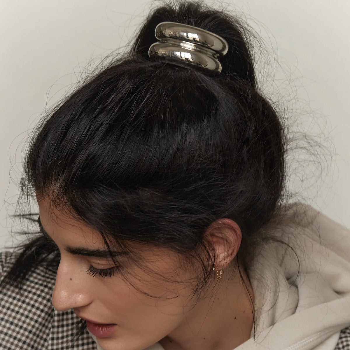 Wholesale metal double layer hair rope hair ring