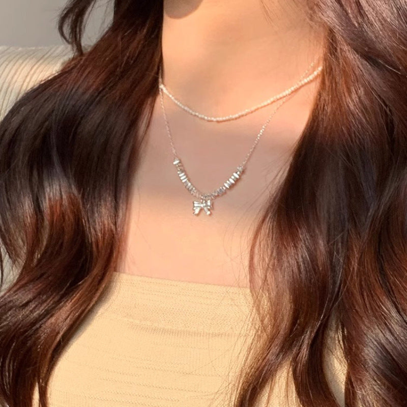 Wholesale Bow Necklace Sweet and Exquisite Bow Necklaces ACC-NE-Wanshen008