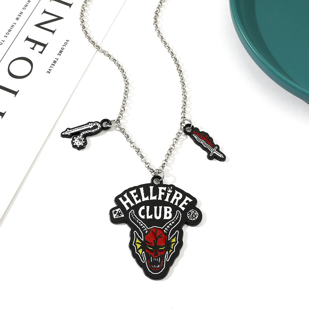 Wholesale  Alloy Peripheral Strange Stories Necklaces for Men and Women Hip-Hop Brooch Keychain Necklace Summer  ACCVIP