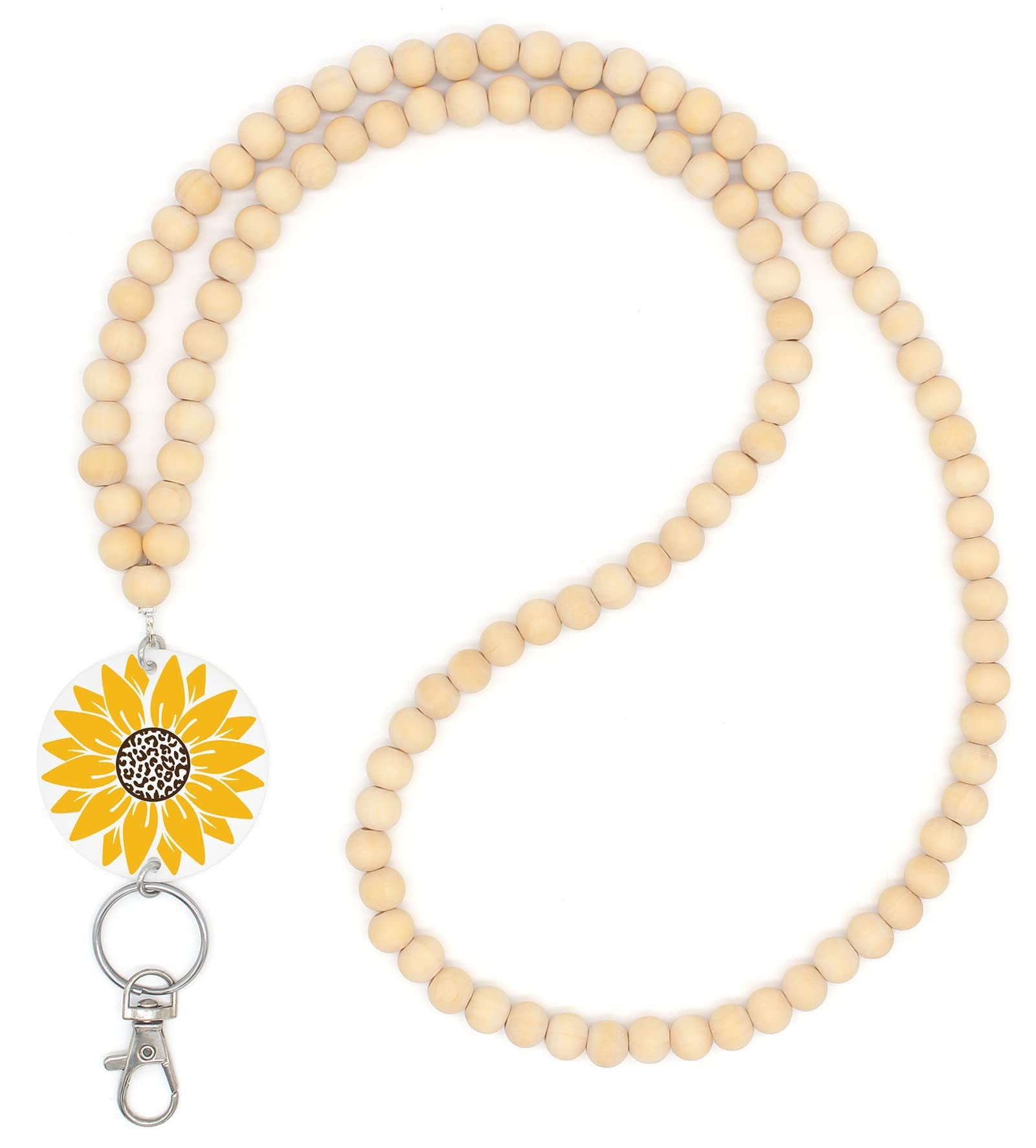 Wholesale Natural Stone and Wood Bead Open Ring Necklace