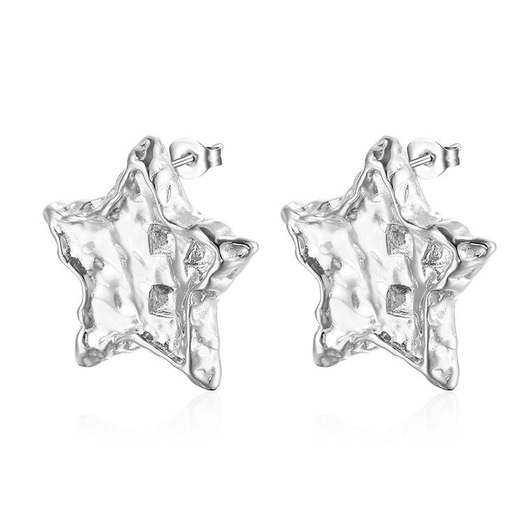 Wholesale  five-pointed star stainless steel earrings