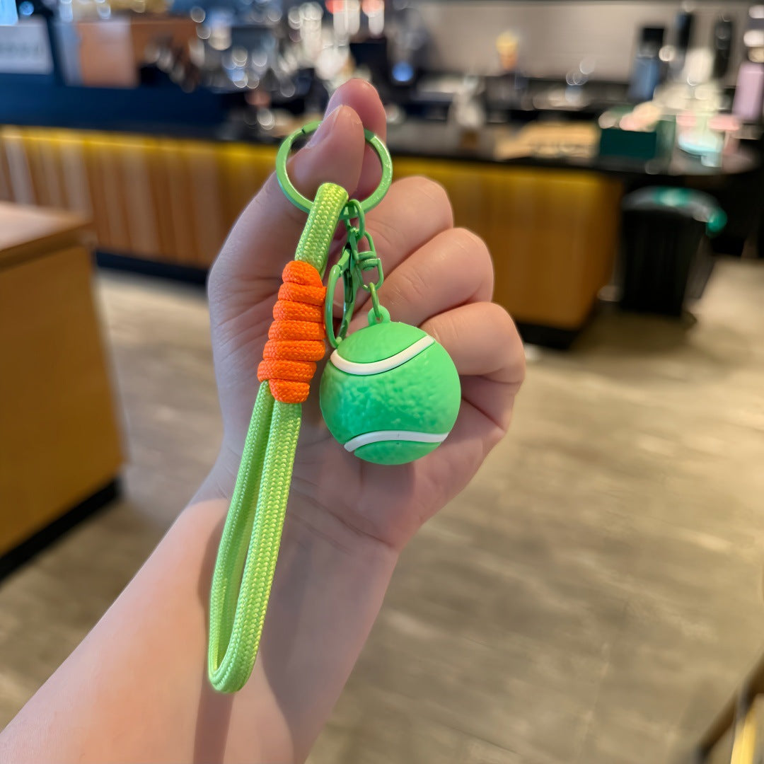 Wholesale Cartoon Sports Ball Keychains PVC Basketball Football Bag Charm for Boys