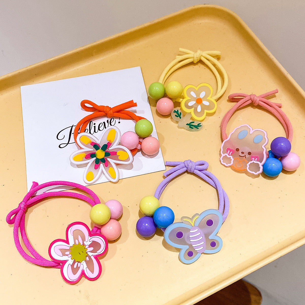 Wholesale 10pcs Cartoon Cute Clay Hair Ties Kids Hair Scrunchies ACC-HS-Huidi012