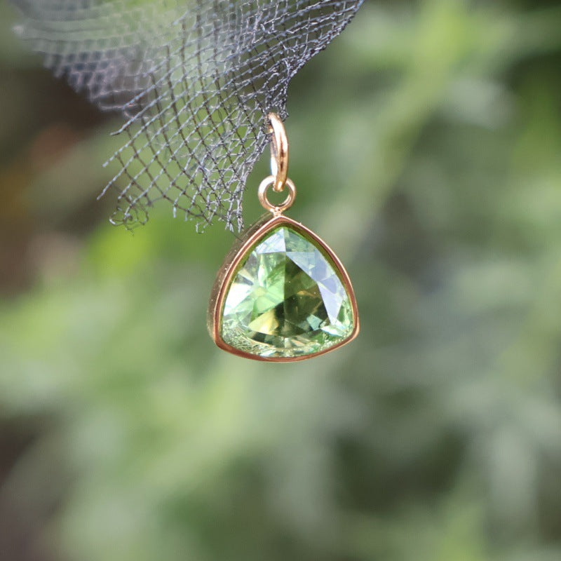 Wholesale DIY Stainless Steel December Birthstone Colored Zirconia Necklace