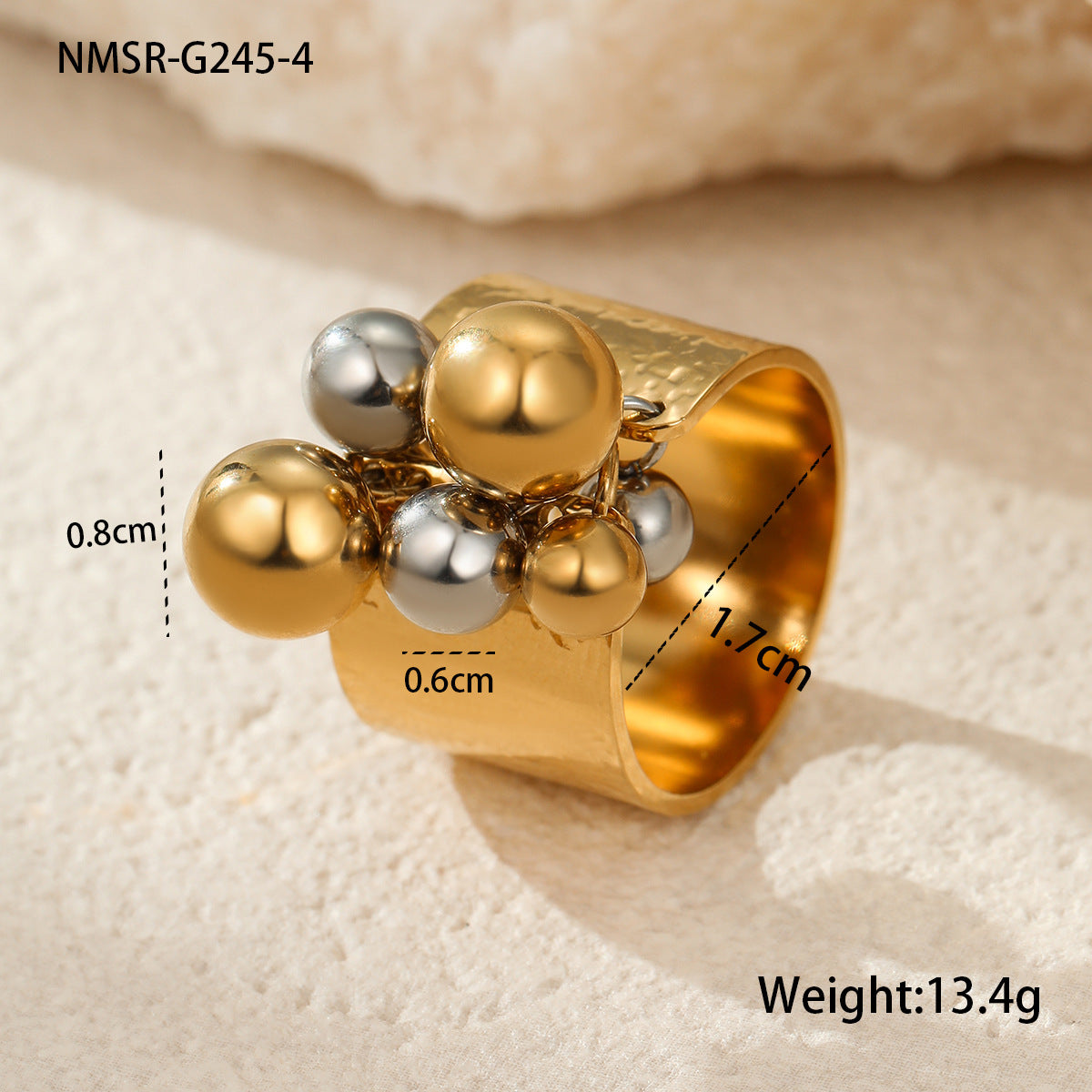 Wholesale  stainless steel ring 18k gold simple ring jewelry