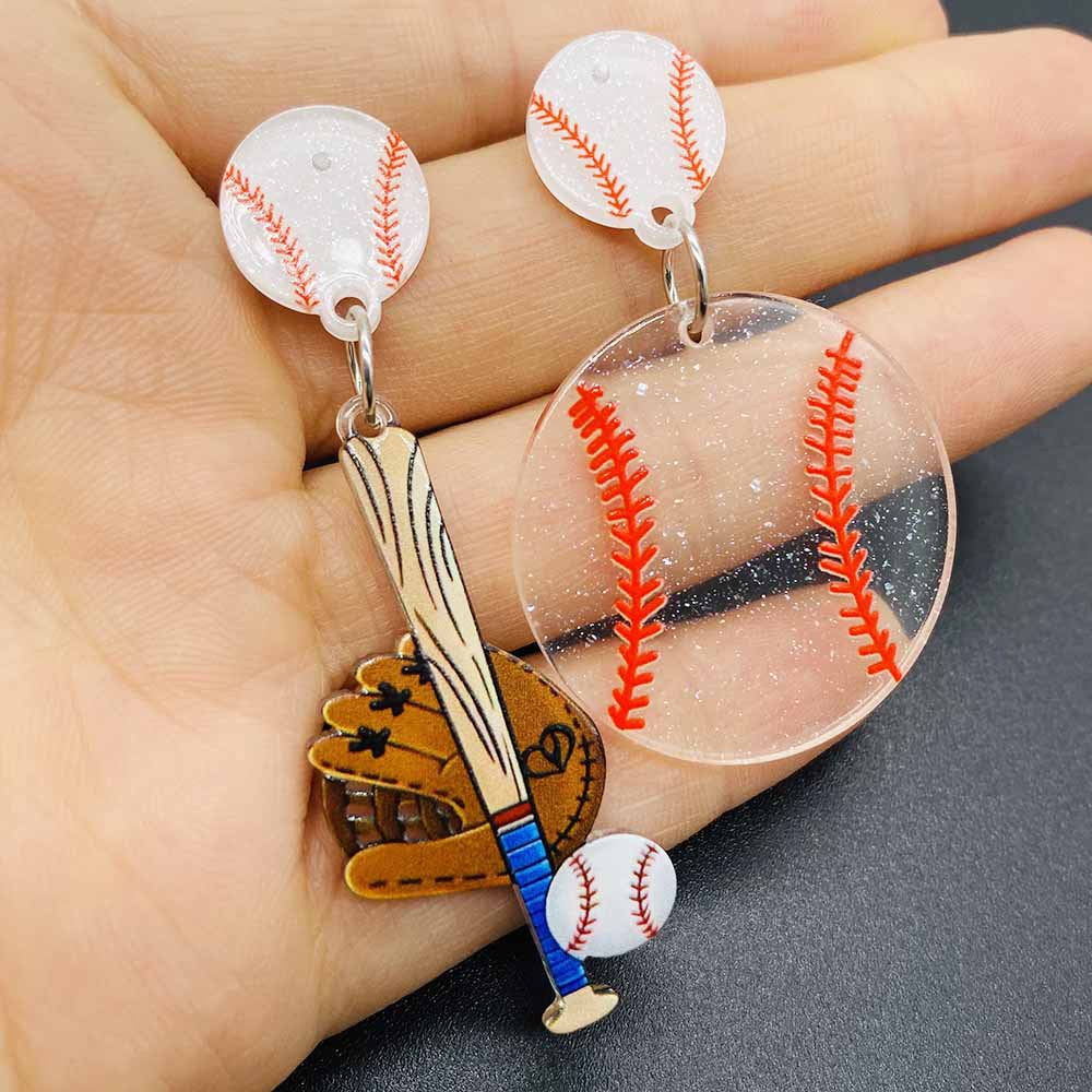 Wholesale Sports Baseball Rugby Basketball Tennis Blue Uniform Acrylic  Earrings